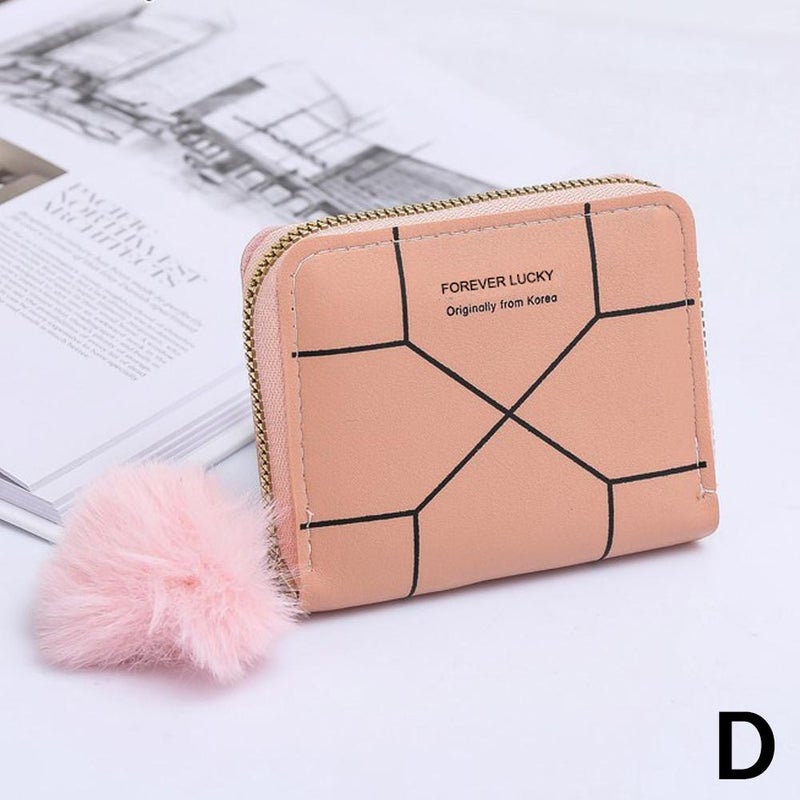 New women's short, simple card holder wallet, summer wallet with zipper.